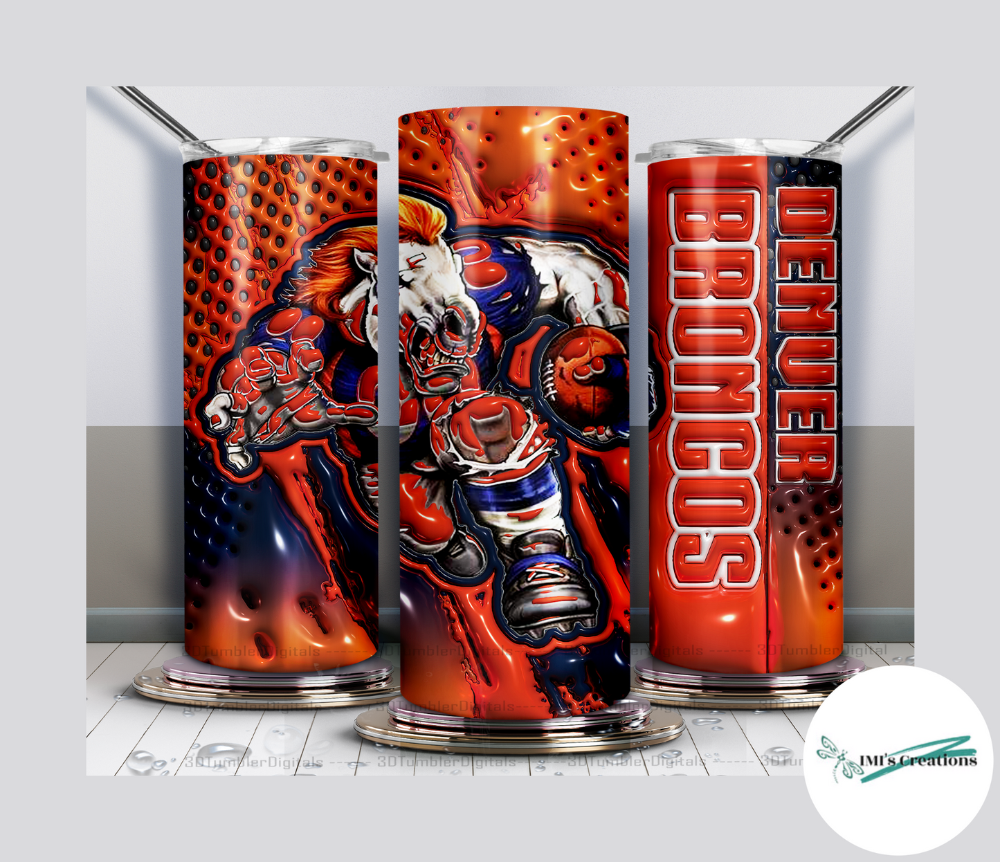 20 oz Sublimation Tumbler - Broncos