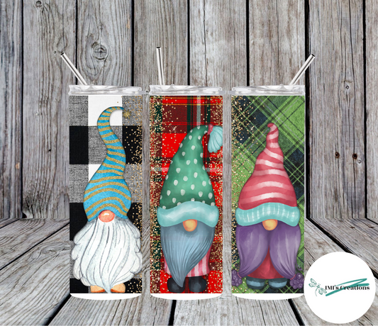 20 oz Christmas Gnomes Sublimation Tumbler