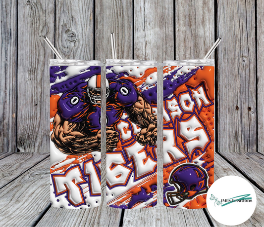 20 oz Sublimation Tumbler - Clemson Tigers