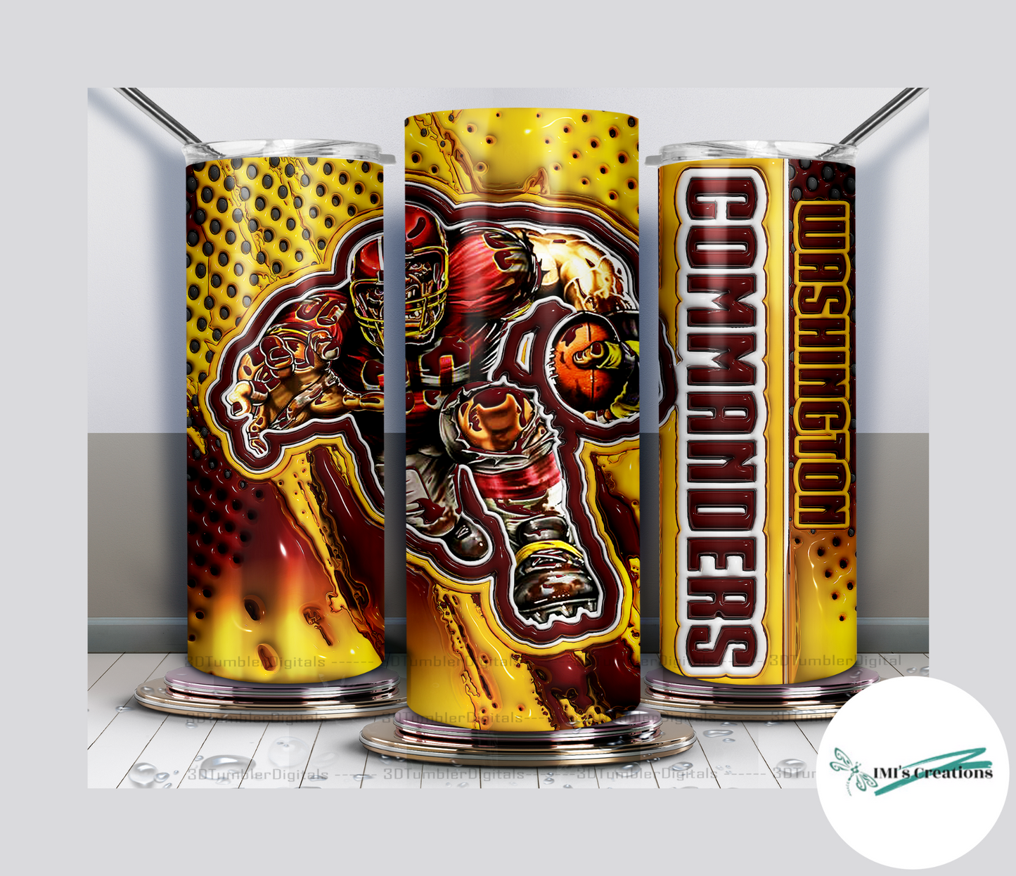 20 oz Sublimation Tumbler - Commanders