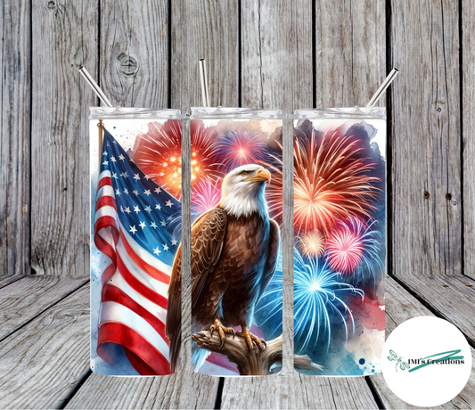 20 oz Proud American Eagle Tumbler