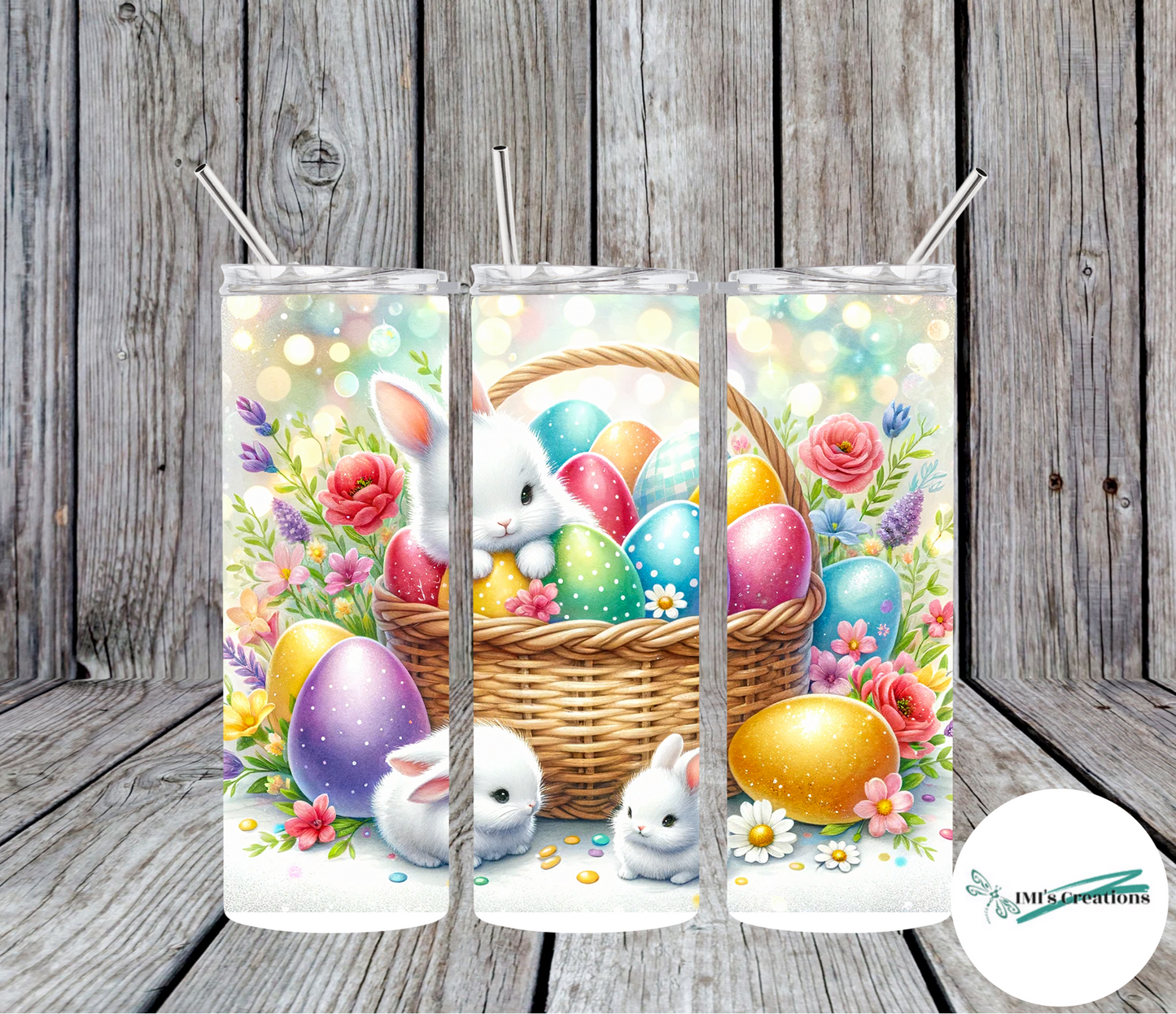 20 oz Easter Eggs' Basket Sublimation Tumbler