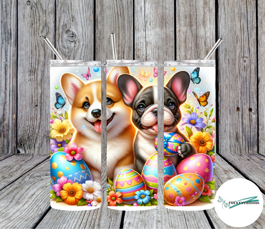 20 oz Easter Puppies Sublimation Tumbler