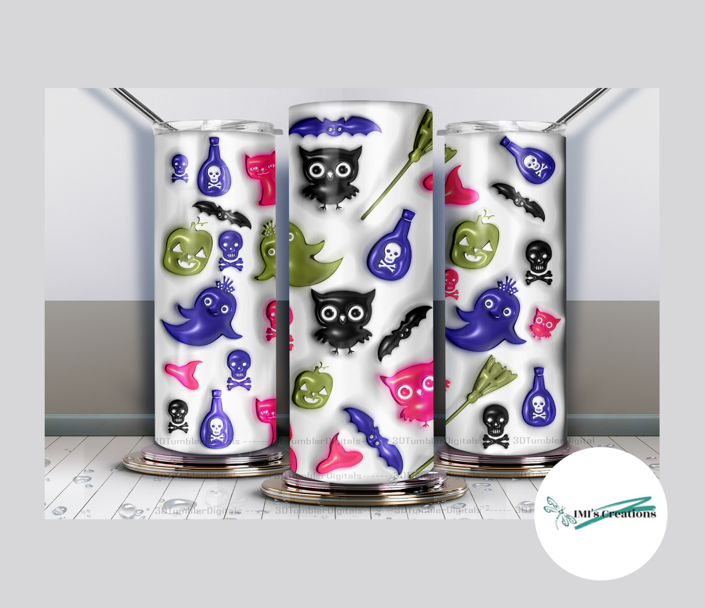 20 oz Ghosts Sublimation Tumbler