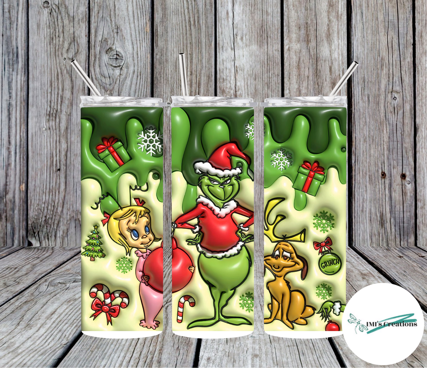 20 oz Grinch and Friends Sublimation Tumbler