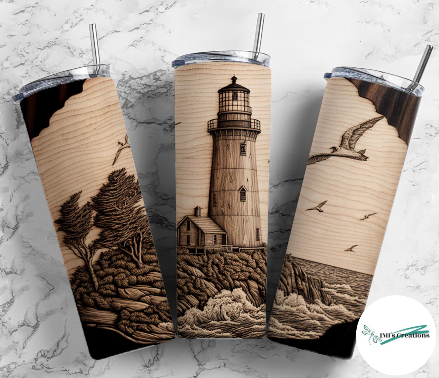 20 oz Lighthouse Sublimation Tumbler