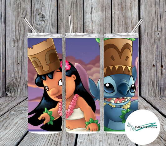 20 oz Stitch and Lilo Sublimation Tumbler