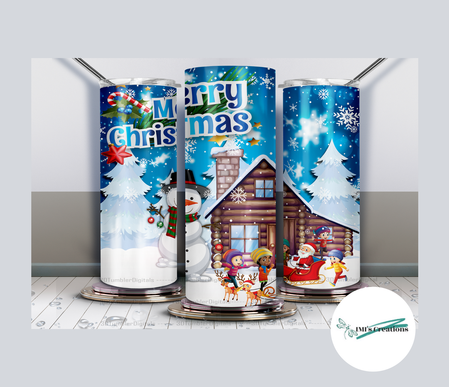 20 oz Merry Christmas Sublimation Tumbler