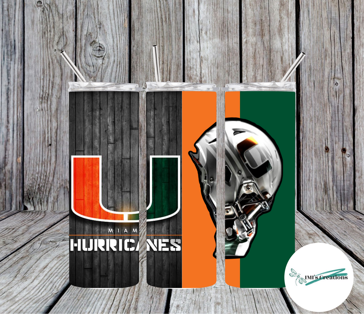 20 oz Sublimation Tumbler - Miami Hurricanes