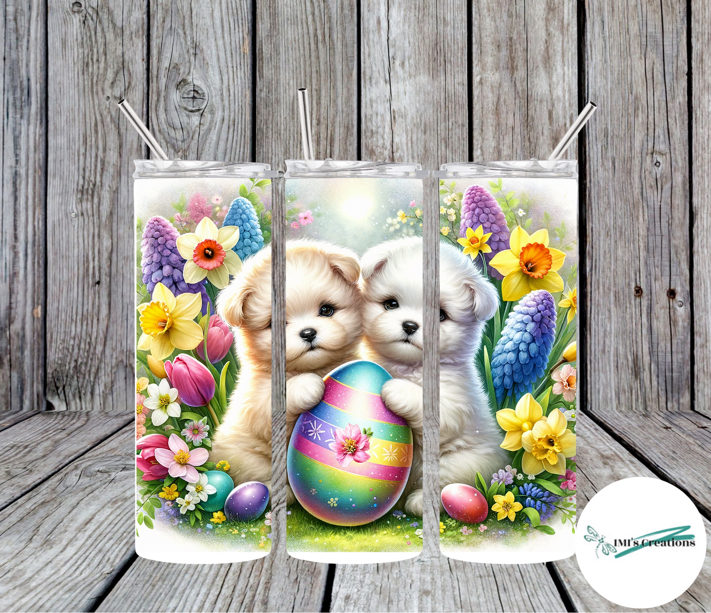 20 oz Puppies Animals Sublimation Tumbler