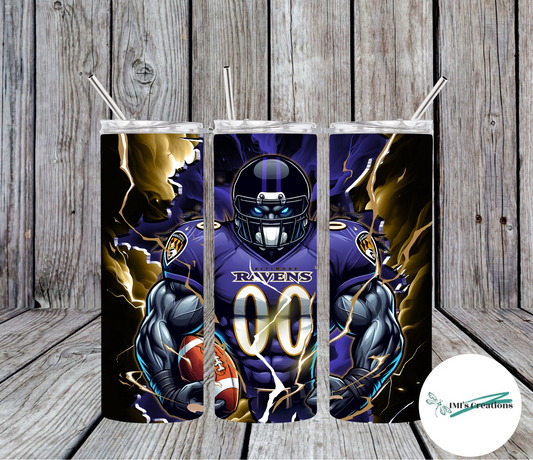 20 oz Sublimation Tumbler - Ravens