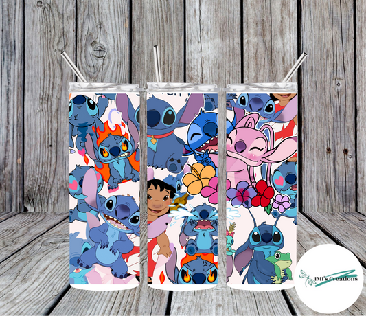 20 oz Stitch and Friends Sublimation Tumbler