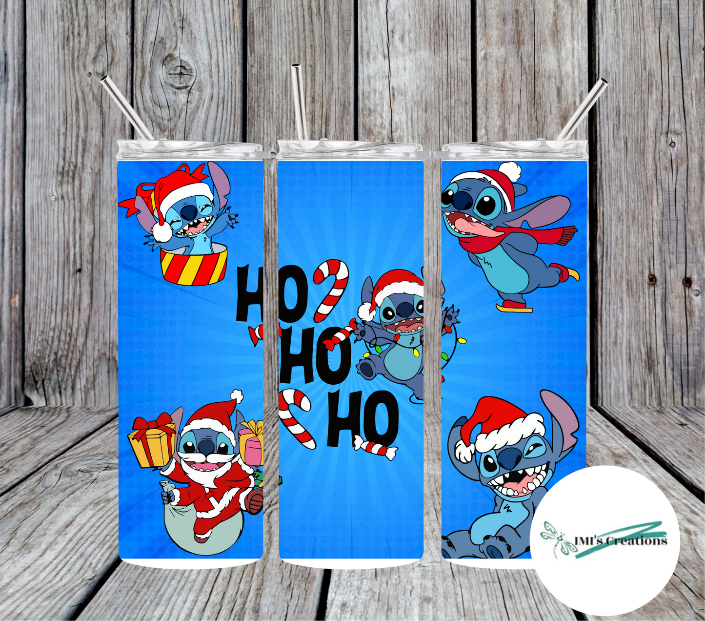 20 oz Stitch - Ho Ho Ho Sublimation Tumbler