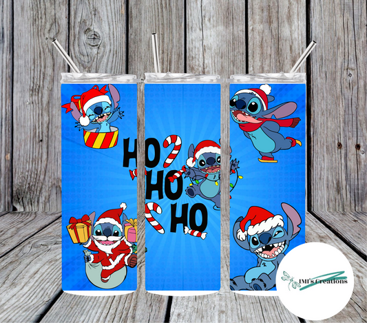 20 oz Stitch - Ho Ho Ho Sublimation Tumbler