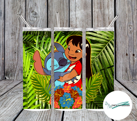 20 oz Stitch and Lilo Sublimation Tumbler